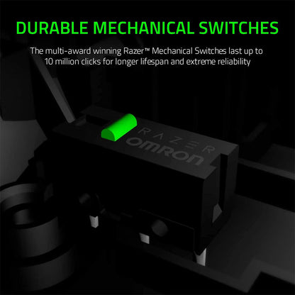 Razer DeathAdder Essential Gaming Mouse, 6400 DPI Optical Sensor, 5 Programmable Buttons, Mechanical Switches, Rubber Side Grips - Black