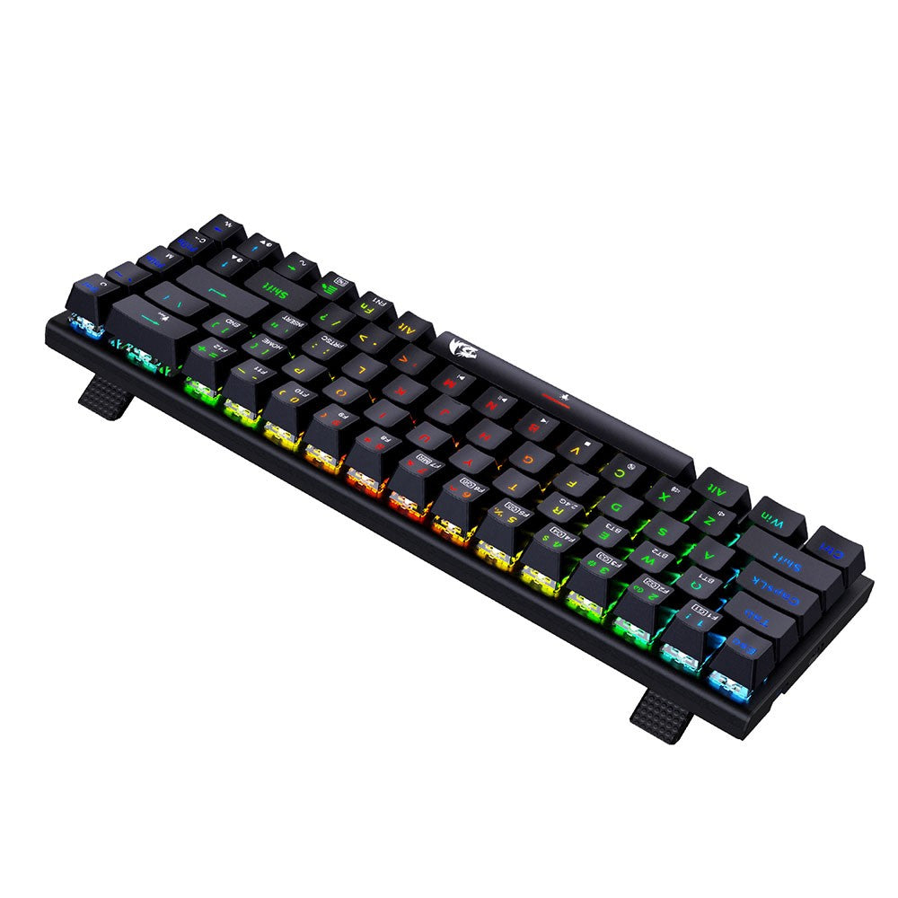 Redragon K633RGB-PRO Ryze Pro 68 Key Bluetooth/2.4Ghz/Wired Tri-Mode Mechanical Keyboard RGB Backlight Red Switch - Black