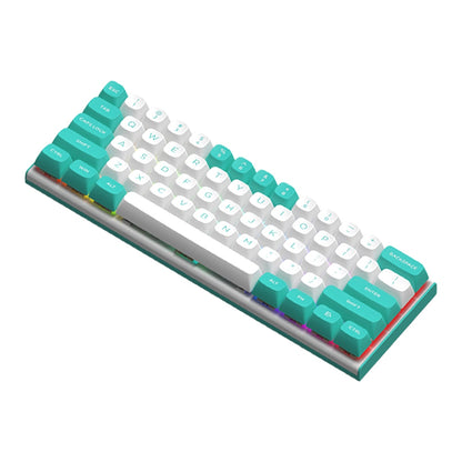 Redragon K683WB-RGB Wired Mechanical Keyboard, 87-key Adjustable Magnetic Linear Switches Double-shot PBT Keycaps 8000Hz Polling Rate RGB Backlight - White Green