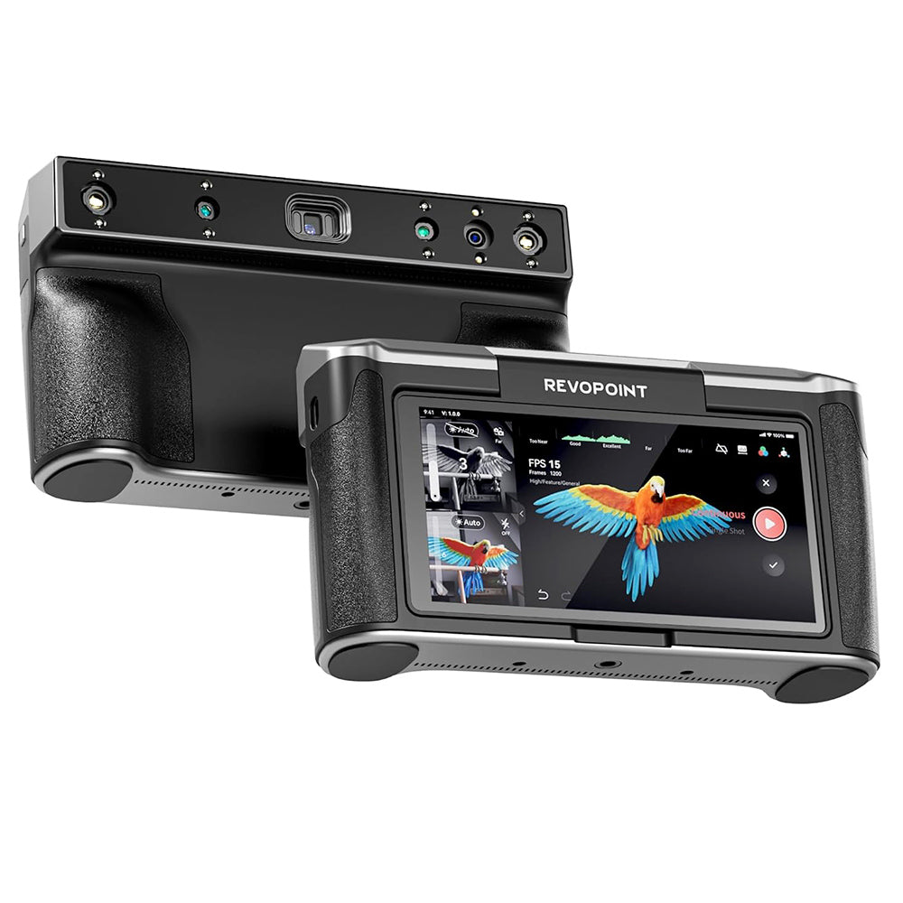 Revopoint MIRACO 3D Scanner with 16GB RAM, 0.02mm High Precision, 15fps Scanning Speed, 8K Color Capture, 180&#176; Rotating Screen, 9-axis IMU, 2K HD Picture, Single-shot &amp; Continuous Mode, Standable Design, for Small to Large Objects