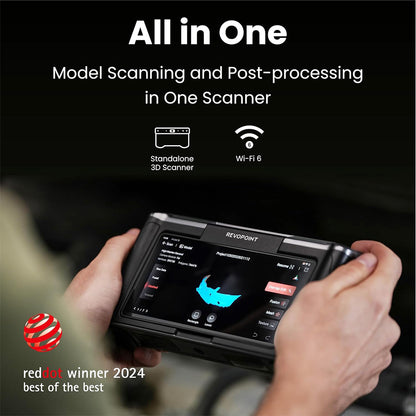 Revopoint MIRACO 3D Scanner with 16GB RAM, 0.02mm High Precision, 15fps Scanning Speed, 8K Color Capture, 180&#176; Rotating Screen, 9-axis IMU, 2K HD Picture, Single-shot &amp; Continuous Mode, Standable Design, for Small to Large Objects