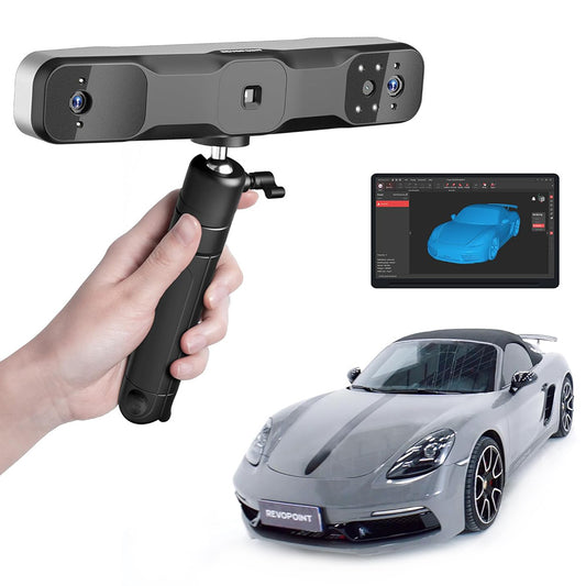 Revopoint RANGE 2 3D Scanner, 0.1mm Precision, 2MP Resolution, Up to 16fps Scanning Speed, 400-1300mm Working Distance, 4 Flash LEDs, IMU Motion Tracking, Supports Body Face/Large Objects &amp; Win/Android/iOS/macOS