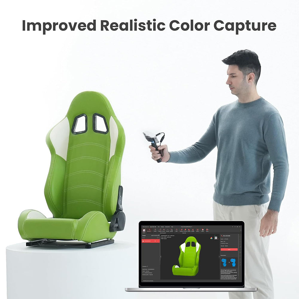 Revopoint RANGE 2 3D Scanner, 0.1mm Precision, 2MP Resolution, Up to 16fps Scanning Speed, 400-1300mm Working Distance, 4 Flash LEDs, IMU Motion Tracking, Supports Body Face/Large Objects &amp; Win/Android/iOS/macOS