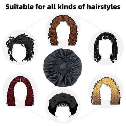 Nově Saténová noční čepice do vlasů Dámská pevná čepice na spaní Sleep Care Bonnet noční čepice pro ženy Unisex čepice