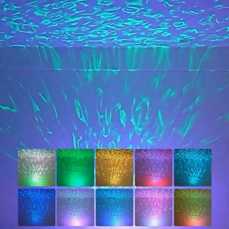 GGbingo noční světlo vlnitá projekce dobíjecí dálkové ovládání mini noční světlo pro obývací pokoj dekorace ložnice