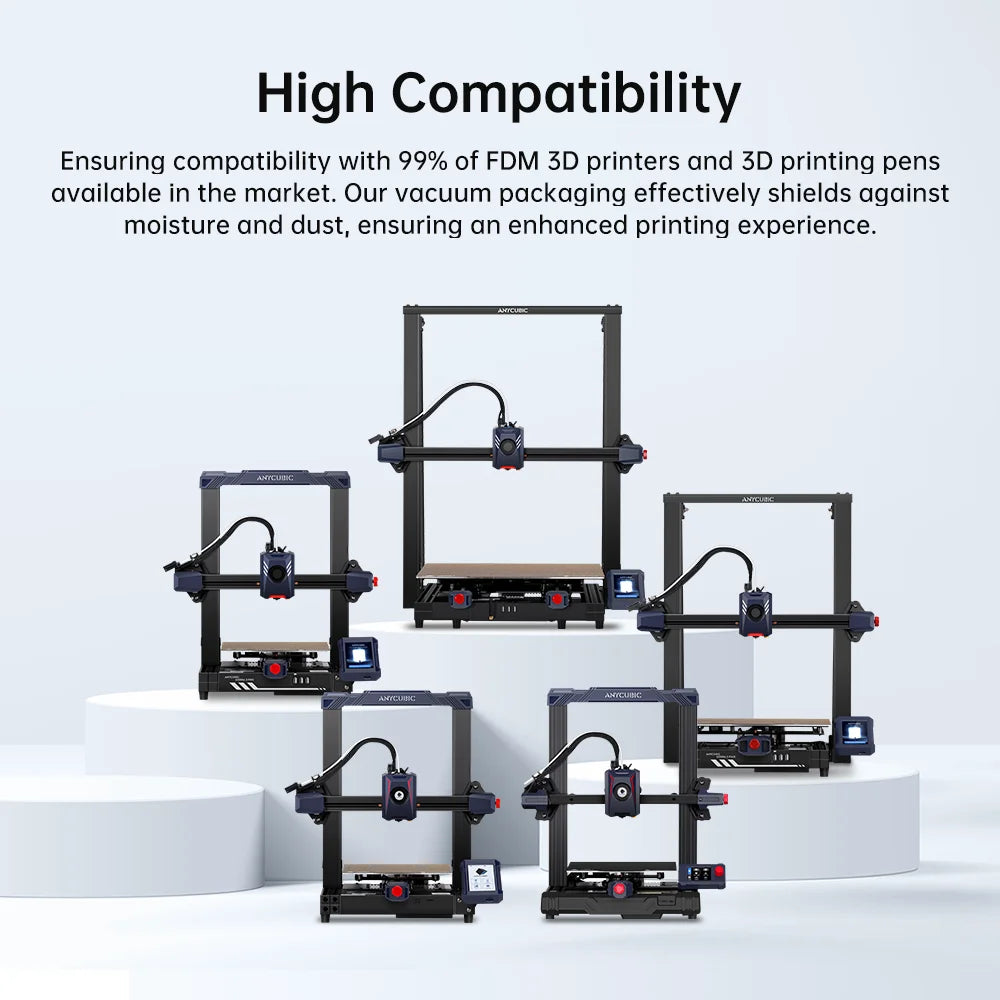 Vlákno pro 3D tiskárnu ANYCUBIC PLA+ 1,75 mm 1 kg/role Vysoce přesný 3D tiskový materiál Pla Plus Plastová pryž Spotřební materiál