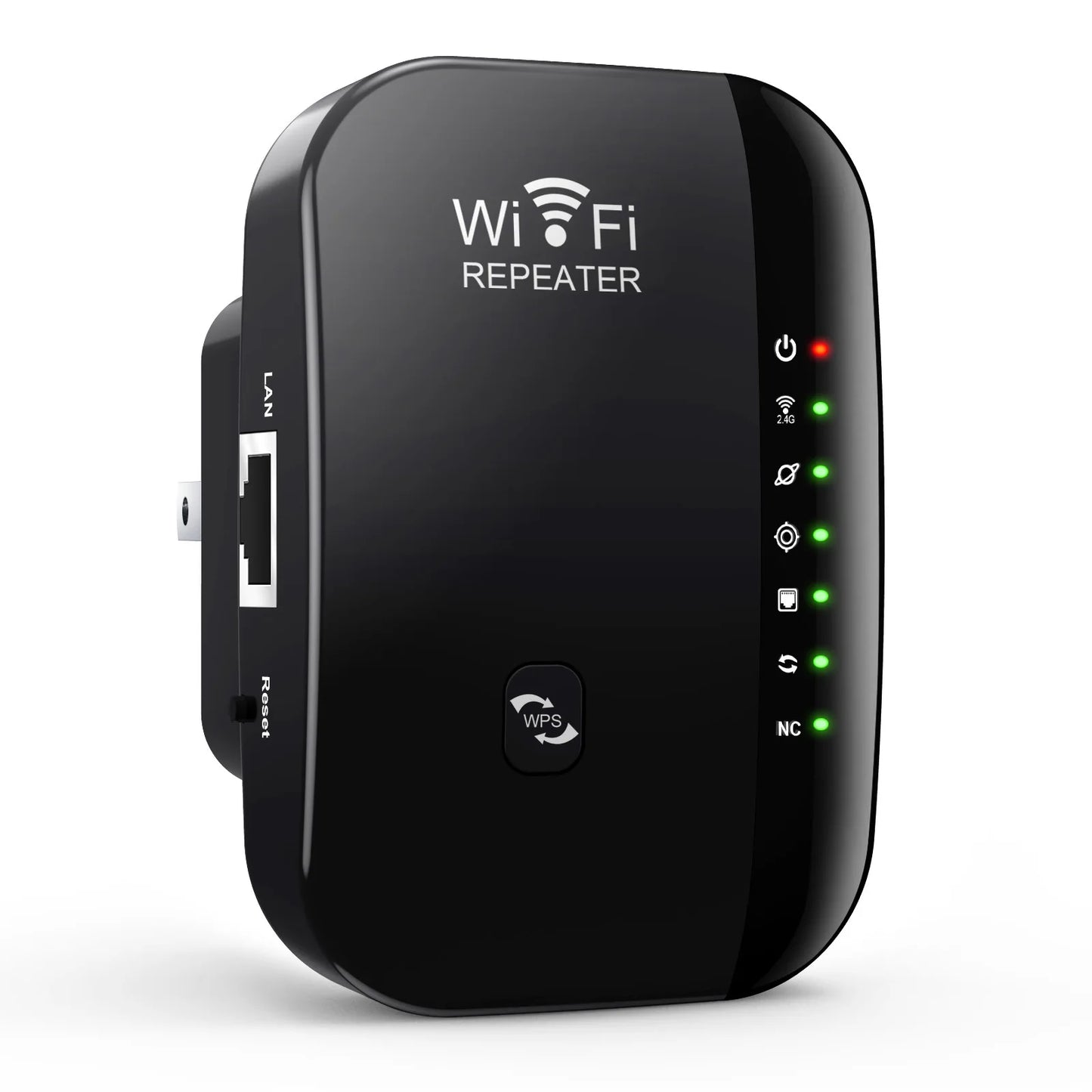 Bezdrátový WiFi opakovač 300Mbps WiFi Extender zesilovač Booster Router 802.11N WPS s dlouhým dosahem 7 stavového světla WiFi opakovač pro PC