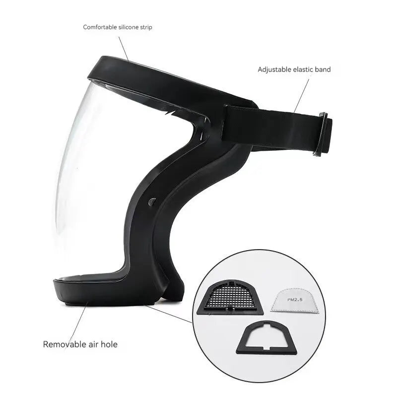 Transparentní maska ​​proti prachu a zamlžování Svářečské brýle s vysokým rozlišením bez zamlžení Celoobličejová ochrana hlavy