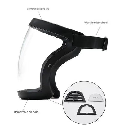 Transparentní maska ​​proti prachu a zamlžování Svářečské brýle s vysokým rozlišením bez zamlžení Celoobličejová ochrana hlavy