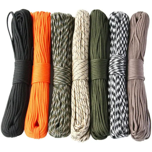 7-jádrové lano 550 Paracord 5 15 30 M Šňůra pro venkovní kempování Přežití Lanyard Padák Turistické stany Příslušenství