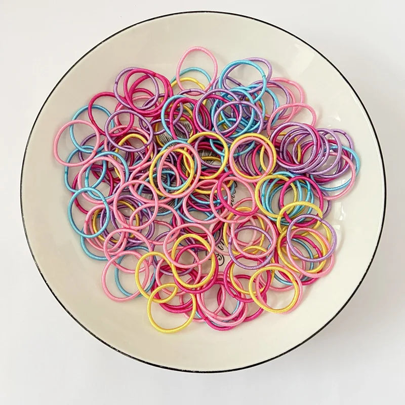 Kombinovaná sada dětské spony do vlasů s gumičkou, kroužek do vlásků pro miminko, vlasový doplněk se sponou na dívčí okraje, provázek do vlasů Baby Princess.