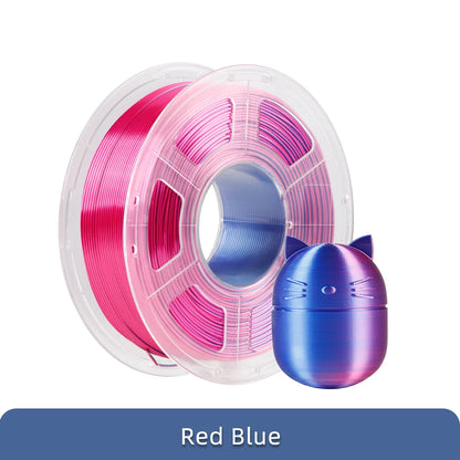 ANYCUBIC Silk PLA dvoubarevný tříbarevný 1,75 mm PLA vlákno 1 kg pro FDM 3D tiskárnu Shine Bright Vícebarevný 3D tiskový materiál