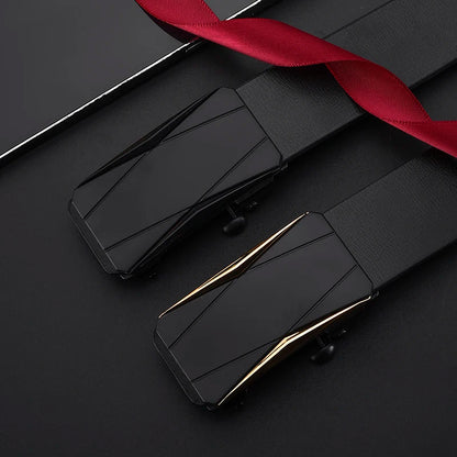 Módní business pánský pásek originální luxusní značkový pásek pásek s automatickou přezkou PU kožený měkký pásek s cargo kalhoty pásek džíny