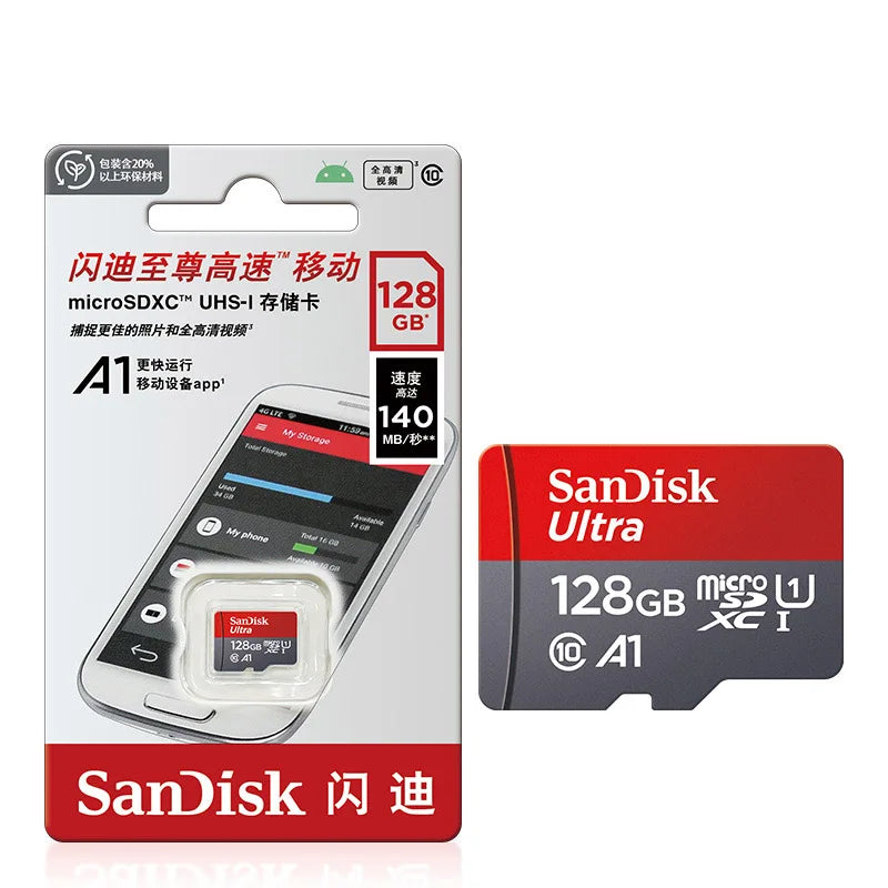 Originální paměťová karta Sandisk 256 GB 128 GB 64 GB 32 GB TF micro sd karta Class 10 UHS-1 flash karta Paměťová Microsd pro Samrtphone PC