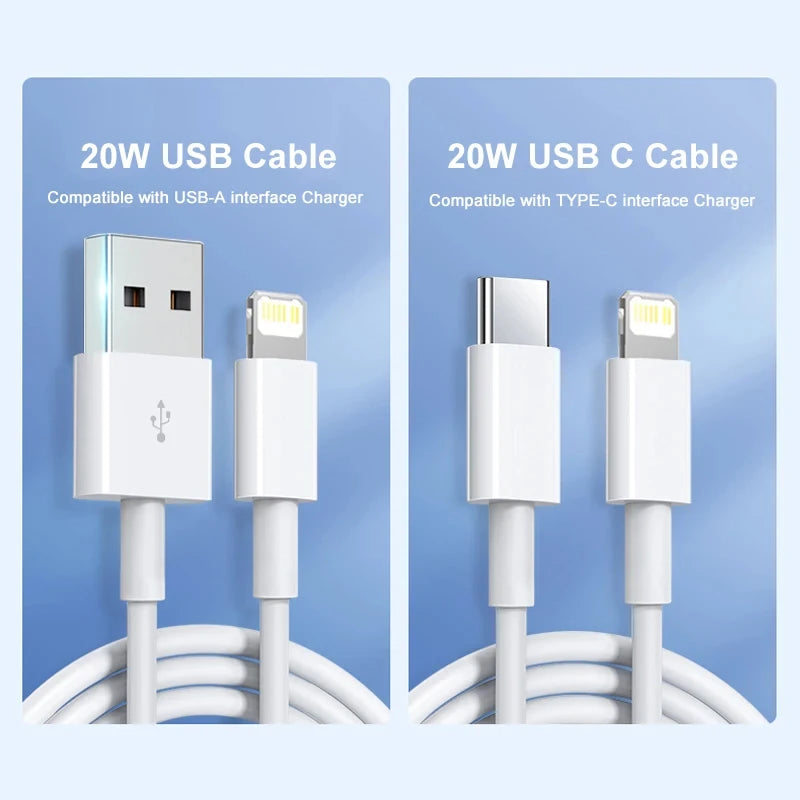 PD 20W kabel pro rychlé nabíjení 1M 2M Pro Apple iPhone 11 13 12 14 Pro Max Plus USB C datové kabely Rychlé nabíjení Příslušenství k telefonu