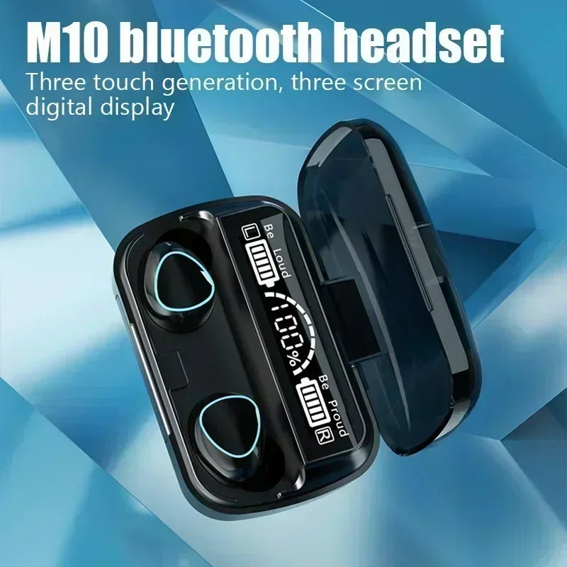 Sluchátka Bluetooth M10 Handfree s LED displejem Sluchátka Bluetooth HiFi Stereo hudba Bezdrátová sluchátka Vodotěsná herní sluchátka