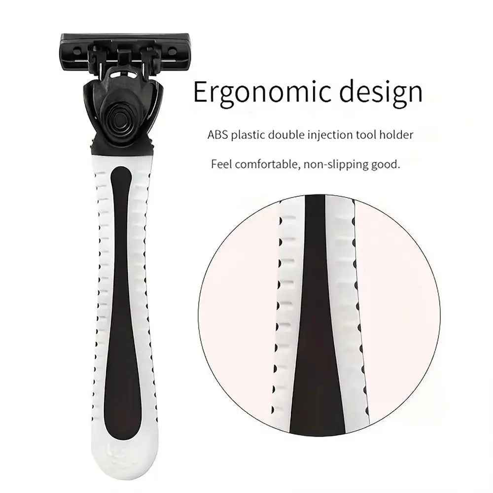 Různé balíčky Chránič pokožky Protiskluzová rukojeť Náhradní trojité břity Opakovaně použitelné bezpečnostní manuální holicí strojky pro muže Holení Koupání Cestování