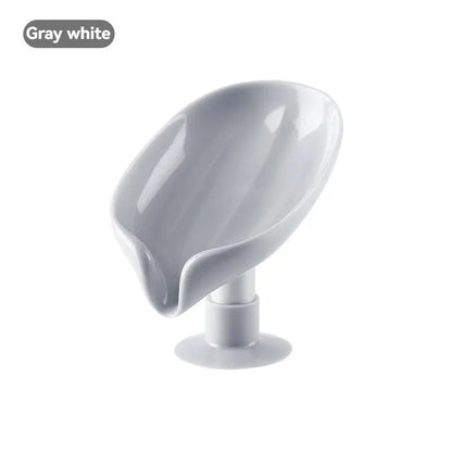 2ks Odtokový držák na mýdlo Tvar listu Nádobka na mýdlo Přísavka Zásobník Sušící stojan pro sprchovou nádobu na houbičku Kuchyň Koupelnové doplňky