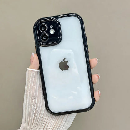 Pouzdro na telefon Candy Color pro iPhone 14 11 12 13 Pro Max X XR XS 7 8 SE Čirý nárazuvzdorný silikonový průhledný zadní kryt