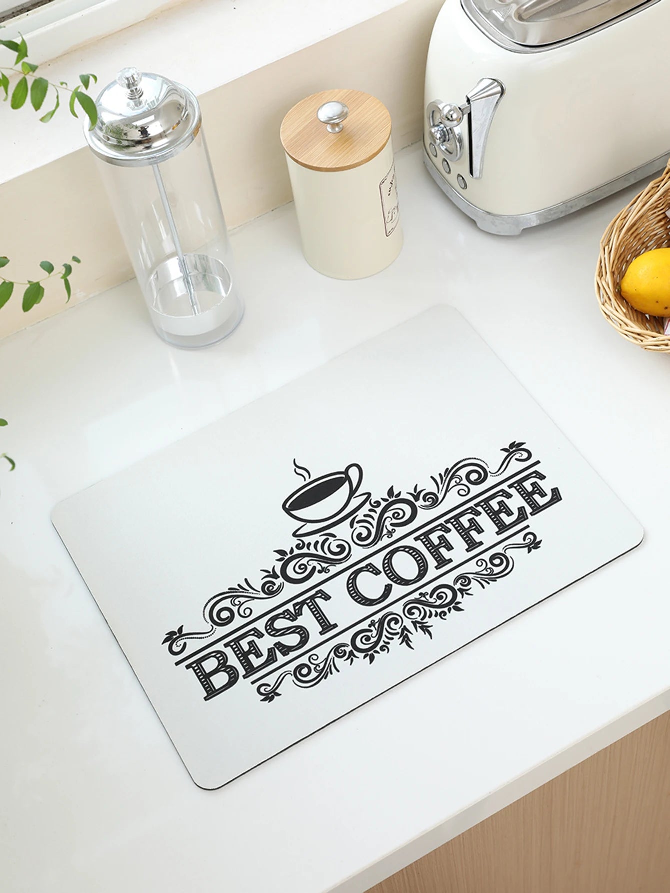 Absorpční podložka pod kávu jednobarevná prostírání kuchyňské příbory podložka na sušení láhve prostírání pro příbory podlaha koberec Odtokový polštářek na šálek a misku