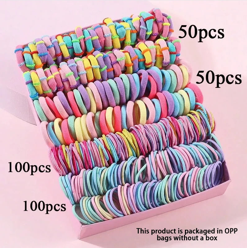 Kombinovaná sada dětské spony do vlasů s gumičkou, kroužek do vlásků pro miminko, vlasový doplněk se sponou na dívčí okraje, provázek do vlasů Baby Princess.