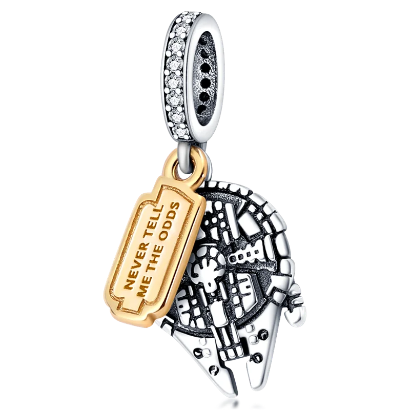 Nové 925 Sterling Silver Módní Dámské korálky s přívěskem Wolf Head Dumbo Vhodné pro náramek Pandora Náhrdelník DIY jemné šperky