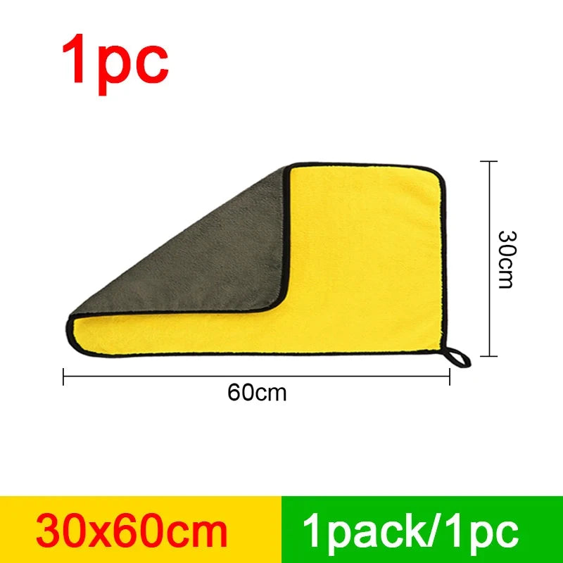 SEAMETAL Utěrka na čištění auta z mikrovlákna 600GSM Utěrky do auta Oboustranná měkká tkanina Péče o auto detaily Mytí Hadry na sušení