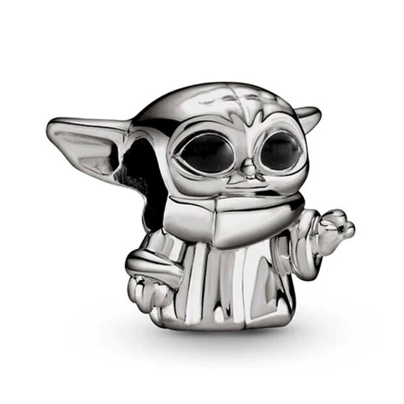 Nové 925 Sterling Silver Módní Dámské korálky s přívěskem Wolf Head Dumbo Vhodné pro náramek Pandora Náhrdelník DIY jemné šperky