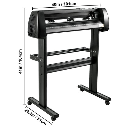 VEVOR 28-34palcový vinylový řezací stroj s podlahovým stojanem Startovací sady plotru pro řezání vinylových nápisů Software Nastavitelná rychlost síly