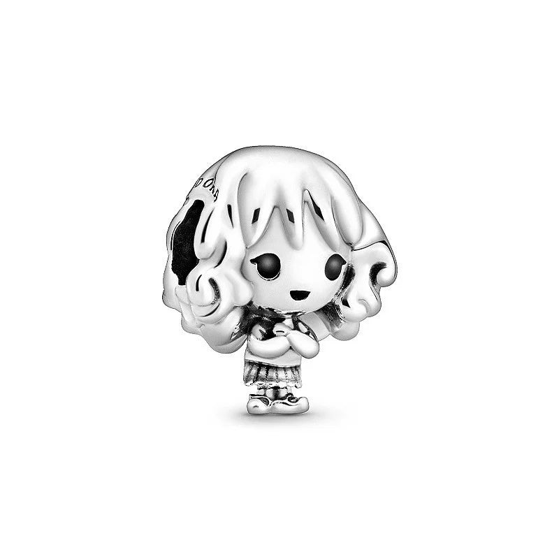 Nové 925 Sterling Silver Módní Dámské korálky s přívěskem Wolf Head Dumbo Vhodné pro náramek Pandora Náhrdelník DIY jemné šperky