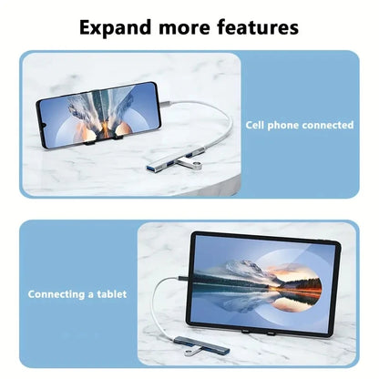 USB HUB 3.0 Extender 4portový splitter adaptér OTG Dokovací stanice pro telefon Macbook Pro 13 15 Air PC Laptop Computer Hub