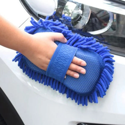 Auto Blue Mikrovlákno žinylka Houba na mytí auta Péče o mycí kartáč Pad Čisticí nástroje Auto Mycí ručník Rukavice Styling Příslušenství