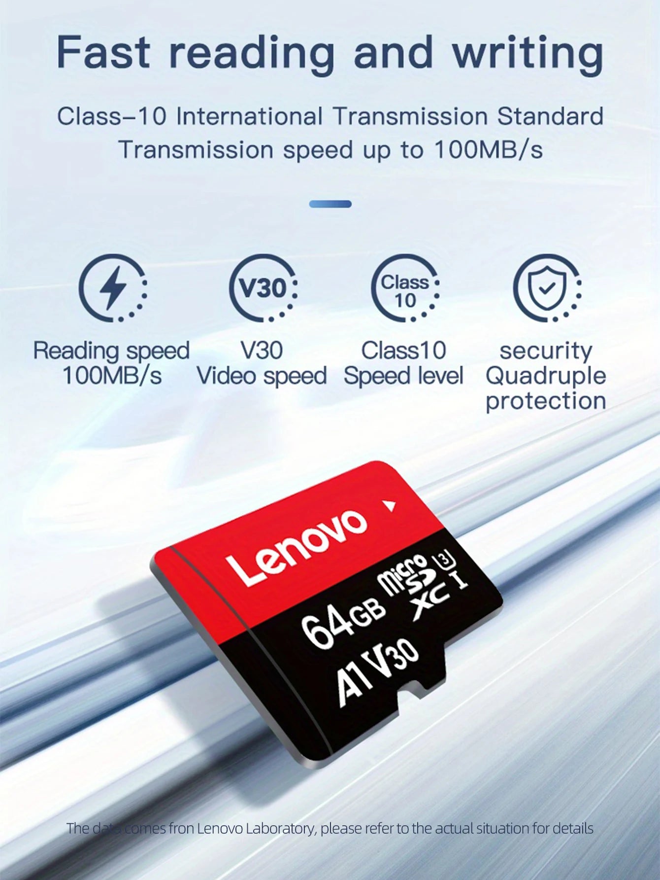Paměťová karta Lenovo 512 GB 256 GB 128 GB 64 GB 32 GB U3 V30 4K Full HD Micro TF Mini SD karta Paměťová karta TF Flash pro telefon/počítač