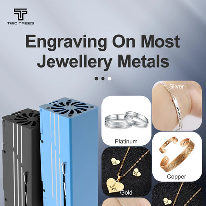 Laserový gravírovací stroj TWOTREES TTS-55 s ovládáním Wifi Offline 1064nm červený laserový rytec pro gravírování náramku na šperky