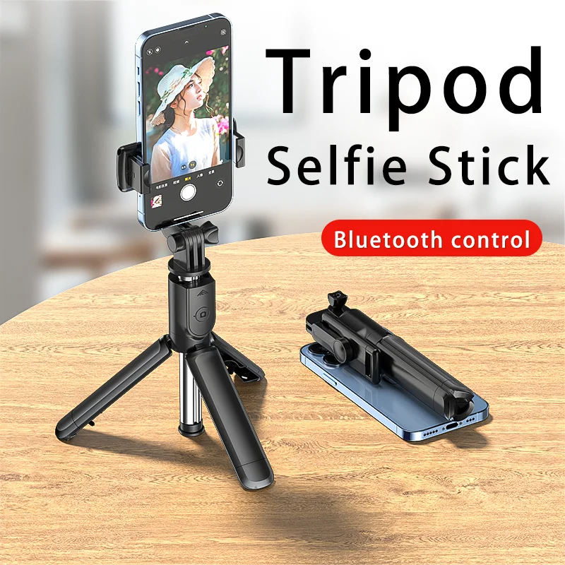 Bluetooth Wireless Selfie Stick Mini stativ Rozšiřitelná dálková spoušť pro monopod pro iPhone Držák telefonu Samsung Xiaomi