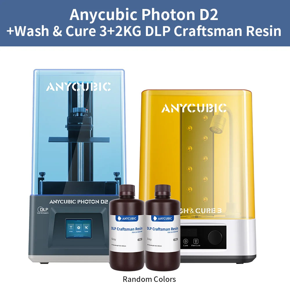 3D tiskárna ANYCUBIC Photon D2 DLP Dvojité algoritmy 3D tisk s ultra vysokým rozlišením Životnost používání 20 000 hodin 5,9 palce