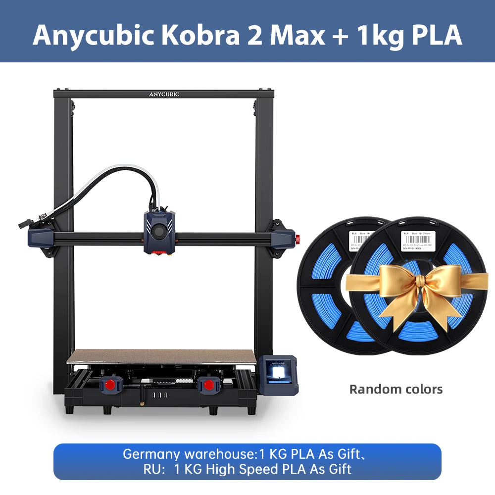 Velkoformátová 3D tiskárna ANYCUBIC Kobra 2 MAX FDM 500 mm/s Maximální rychlost tisku Velikost sestavení s 500 * 420 * 420 mm Smart APP Control