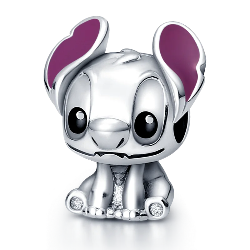 Nové 925 Sterling Silver Módní Dámské korálky s přívěskem Wolf Head Dumbo Vhodné pro náramek Pandora Náhrdelník DIY jemné šperky