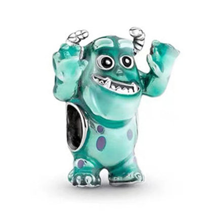 Nové 925 Sterling Silver Módní Dámské korálky s přívěskem Wolf Head Dumbo Vhodné pro náramek Pandora Náhrdelník DIY jemné šperky