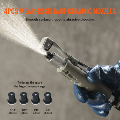 Sada přenosných vzduchových pískovačů VEVOR 5/10/20 galonů 60-110 PSI se separátorem oleje a vody pro odstraňování rzi