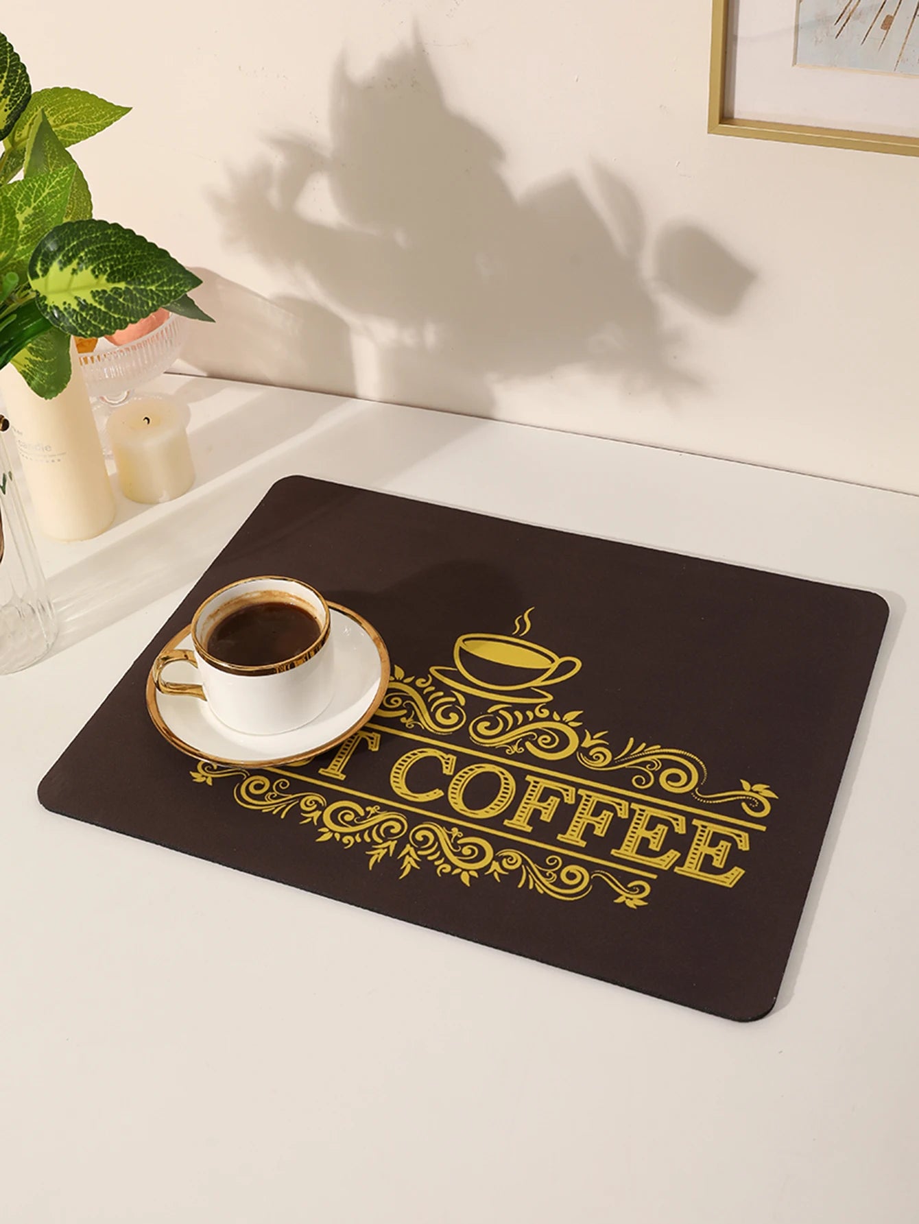 Absorpční podložka pod kávu jednobarevná prostírání kuchyňské příbory podložka na sušení láhve prostírání pro příbory podlaha koberec Odtokový polštářek na šálek a misku