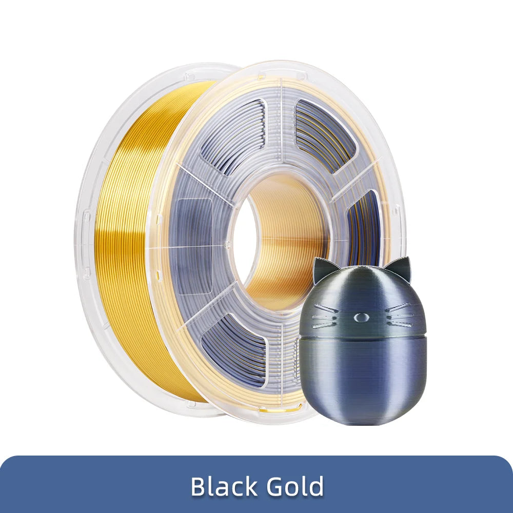 ANYCUBIC Silk PLA dvoubarevný tříbarevný 1,75 mm PLA vlákno 1 kg pro FDM 3D tiskárnu Shine Bright Vícebarevný 3D tiskový materiál