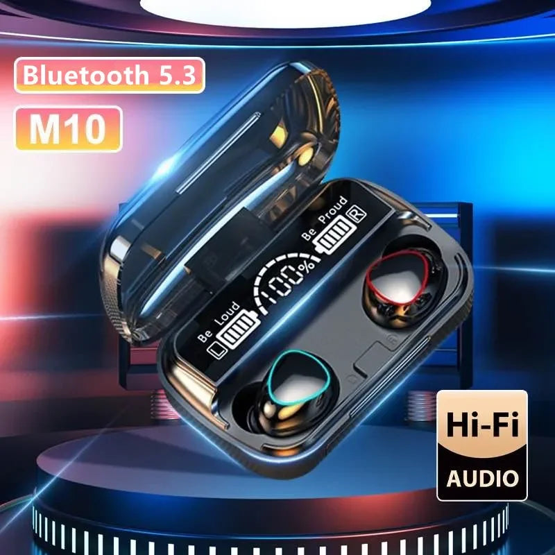 Sluchátka Bluetooth M10 Handfree s LED displejem Sluchátka Bluetooth HiFi Stereo hudba Bezdrátová sluchátka Vodotěsná herní sluchátka