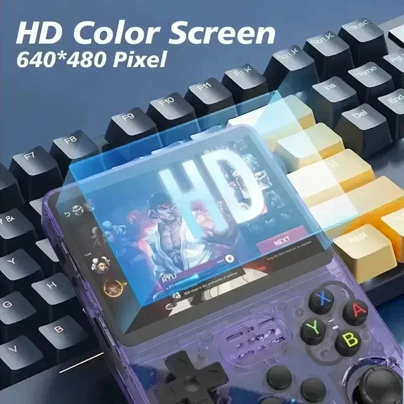 Nová kapesní herní konzole R36s open source Linux 3,5palcová obrazovka IPS ruční 128GB video přehrávač Vánoční dárek