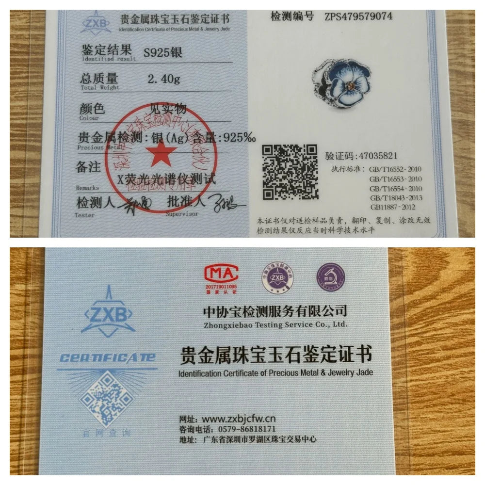 2024 Nový jarní přívěsek s modrým květem ptáček Diy Bead Fit Evropský náramek 925 Sterling Silver Šperky Příslušenství