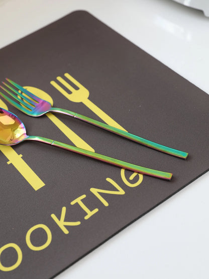 Absorpční podložka pod kávu jednobarevná prostírání kuchyňské příbory podložka na sušení láhve prostírání pro příbory podlaha koberec Odtokový polštářek na šálek a misku