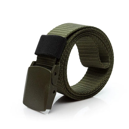 Automatická přezka Nylonový armádní taktický pásek Muži Ženy Vojenský pás Plátěné pásy Cummerbunds Vysoce kvalitní pásek pro přepravu