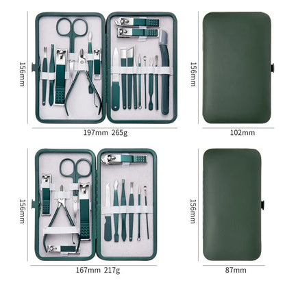 7/10/12/18 ks Sada na manikúru Nerezová kleštička na nehty Kleštičky na nehty Zastřihovač obočí Nůžky Pinzeta Ušní lžička Obličej