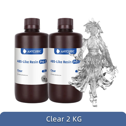 Nové 2 kusy/šarže ANYCUBIC ABS Like+ UV vytvrzování 405nm Standardní fotopolymerová pryskyřice ABS 3D pryskyřice Vysoce přesná pro LCD