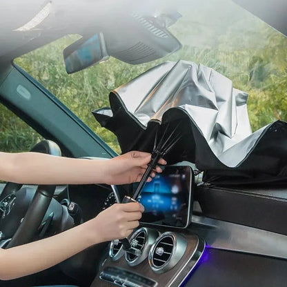 Sluneční clona do auta Deštník Čelní sklo Skládací přední slunečník Typ deštníku Sluneční clona na okno auta Letní ochrana proti slunci Příslušenství
